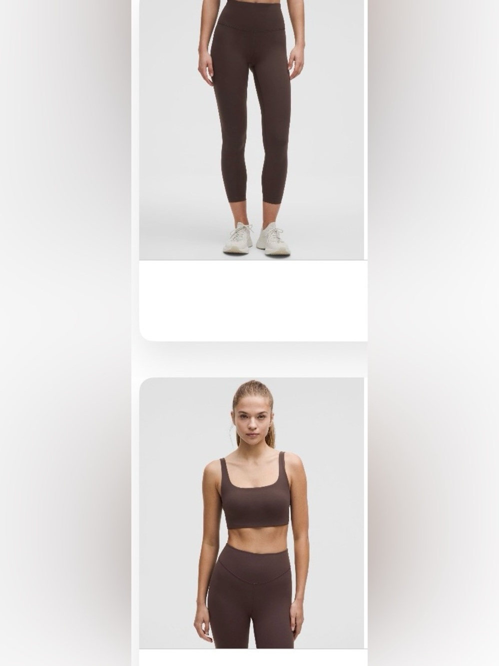 Lululemon Wunder Train High-rise Tight 25” & Bend This Scoop and Square Bra